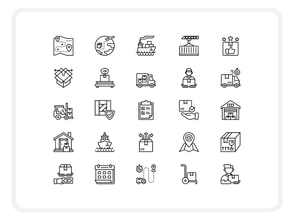 Delivery And Logistic Icon Pack Delivery And Logistic Icon Pack