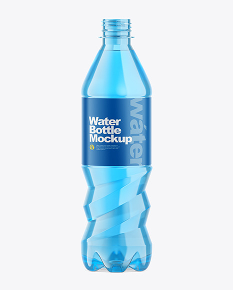 500ml Color Plastic Drink Bottle Mockup