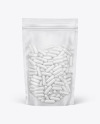 Frosted Plastic Pouch w/ Pills Mockup