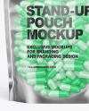 Frosted Plastic Pouch w/ Pills Mockup