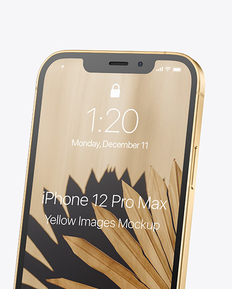 Apple iPhone 12 Pro Max Gold Mockup