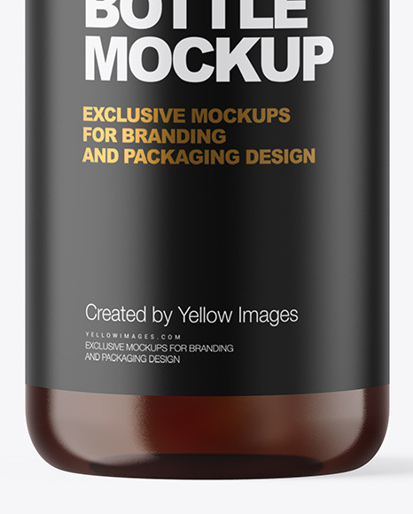 Amber Cosmetic Bottle Mockup Amber Cosmetic Bottle Mockup