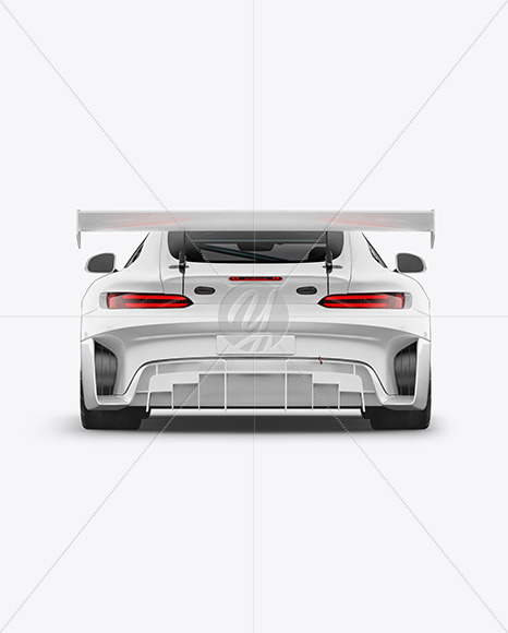 Sport Car Mockup - Back View