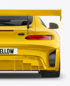 Sport Car Mockup - Back View