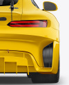 Sport Car Mockup - Back View