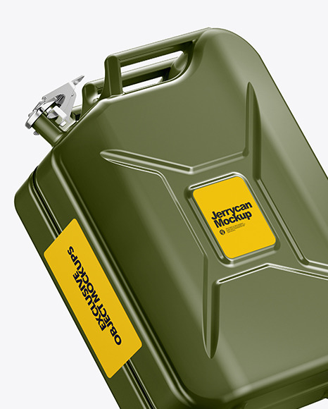 Fuel Jerrycan Mockup - Half Side View