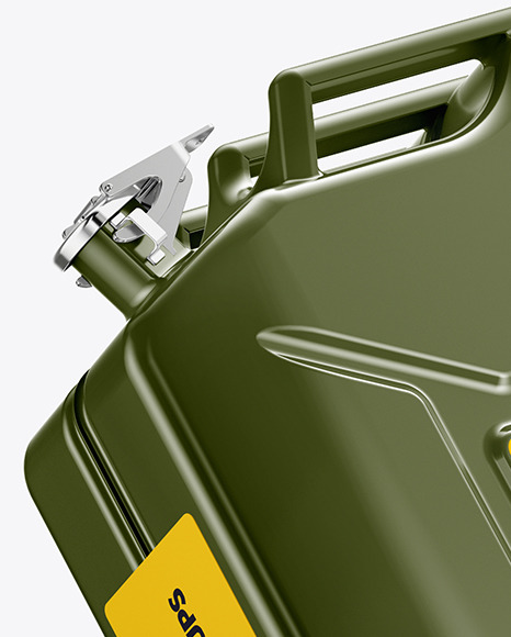 Fuel Jerrycan Mockup - Half Side View