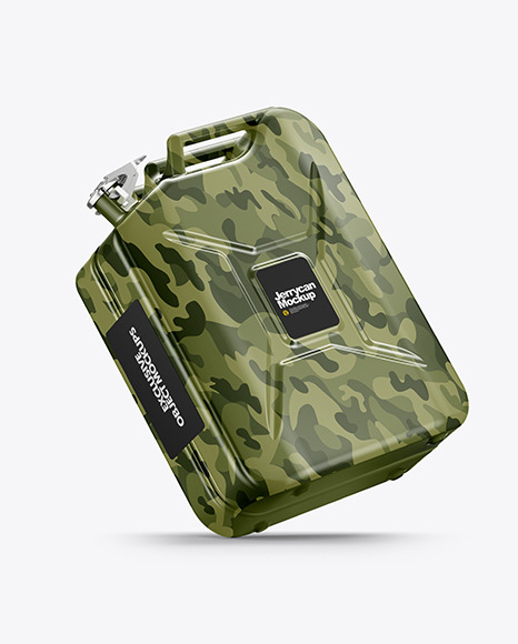 Fuel Jerrycan Mockup - Half Side View