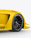 Sport Car Mockup - Back Half Side View