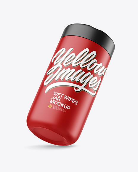 Matte Wet Wipes Jar Mockup