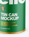 Tin Can w/ Paper Finish Mockup