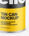 Tin Can w/ Paper Finish Mockup