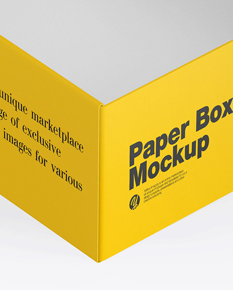 Opened Matte Paper Box Mockup