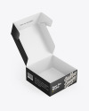 Opened Matte Paper Box Mockup