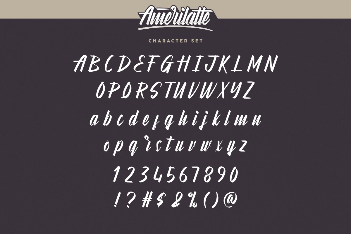 Amerilatte Hand Brush Script Font