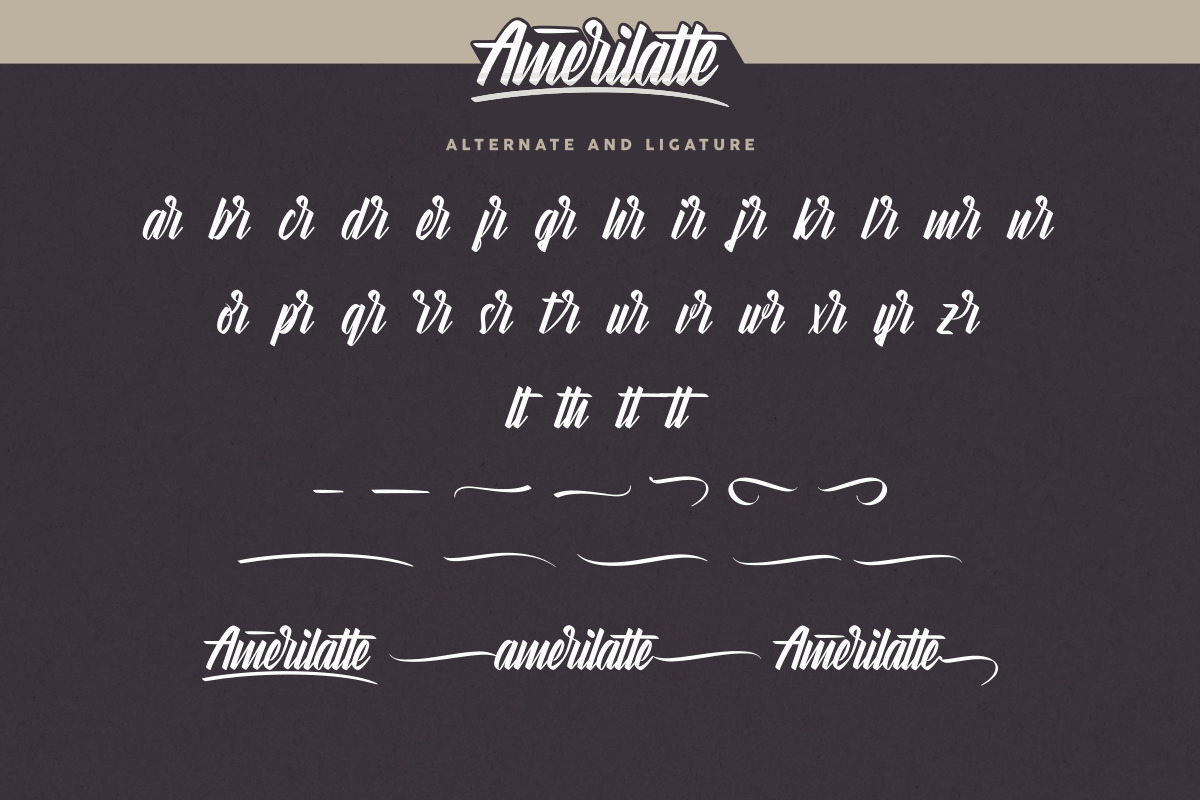 Amerilatte Hand Brush Script Font