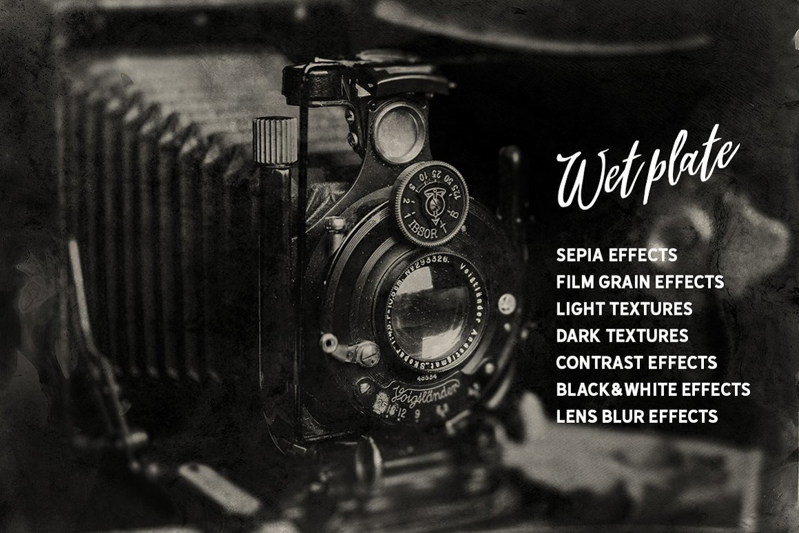 WET PLATE Photoshop Template PRO