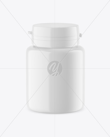 Glossy Plastic Jar Mockup