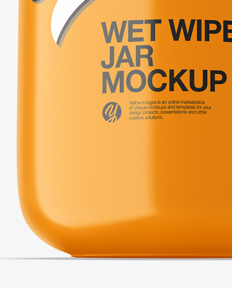 Glossy Wet Wipes Jar Mockup