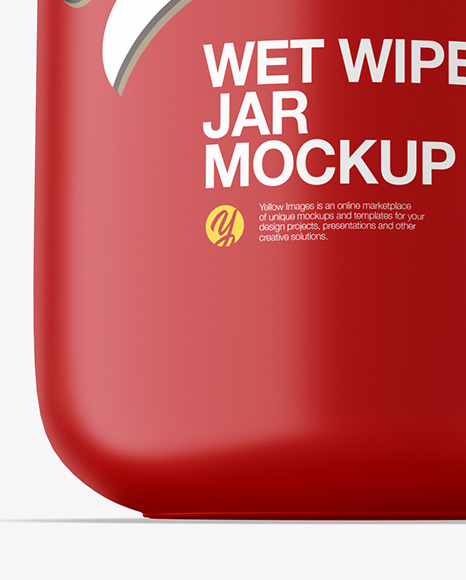 Matte Wet Wipes Jar Mockup