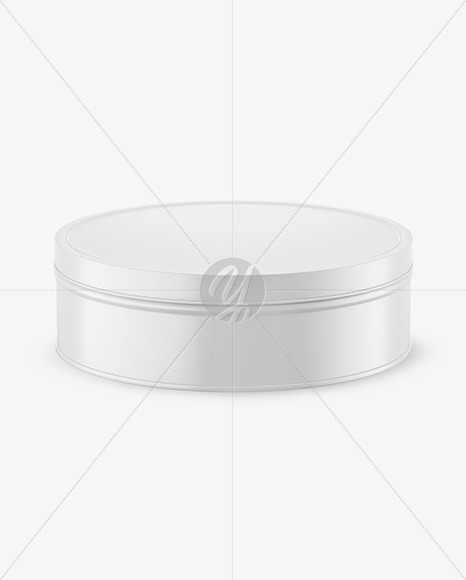 Matte Round Tin Box Mockup