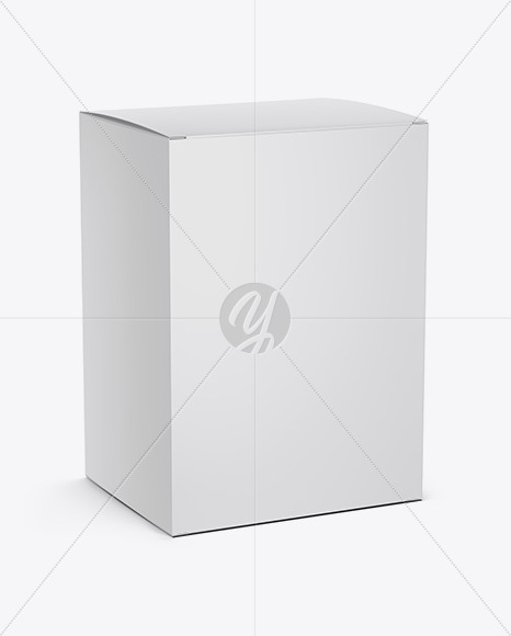 Paper Box Mockup - Halfside View