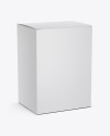 Paper Box Mockup - Halfside View