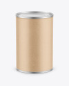 Tin Can w/ Kraft Finish Mockup