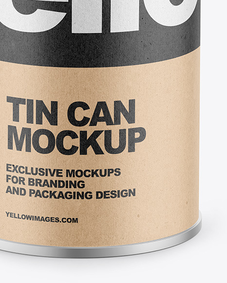 Tin Can w/ Kraft Finish Mockup