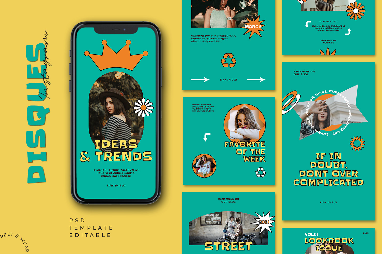 Disquest Retro Instagram Template Disquest Retro Instagram Template