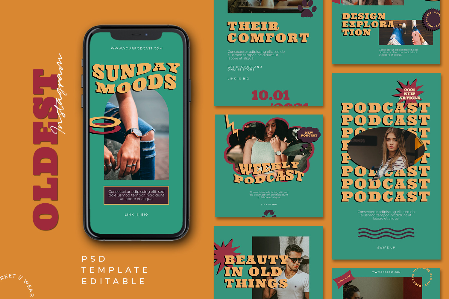 Oldest Retro Instagram Template