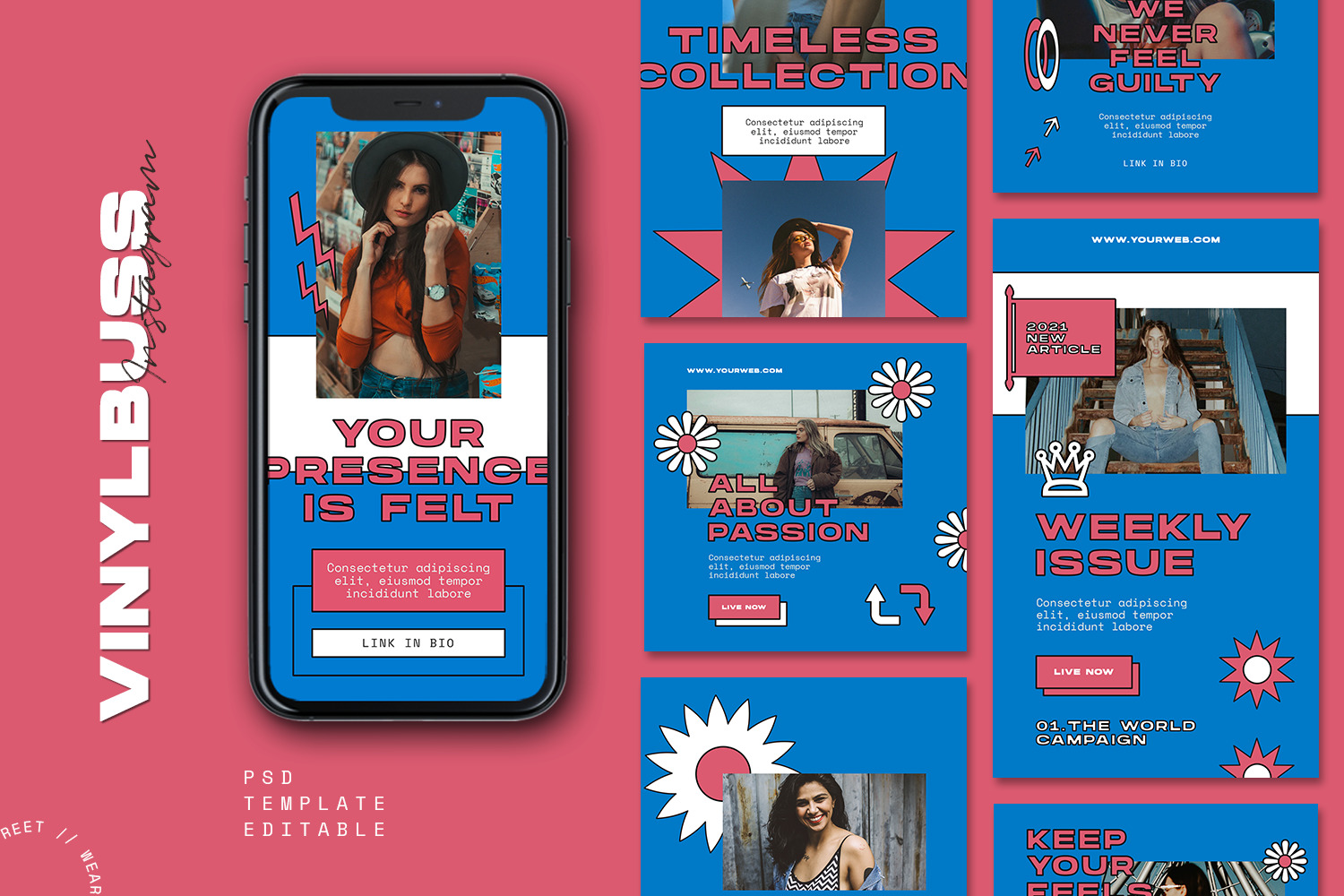 Vinylbuss Retro Instagram Template Vinylbuss Retro Instagram Template