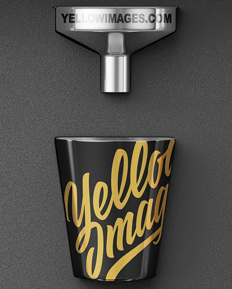 Metallic Flask In Box Mockup