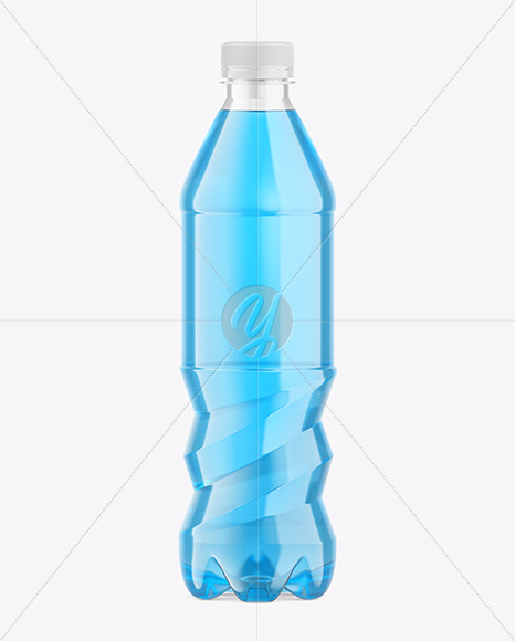 500ml Clear Plastic Drink Bottle Mockup