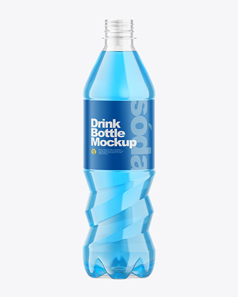 500ml Clear Plastic Drink Bottle Mockup