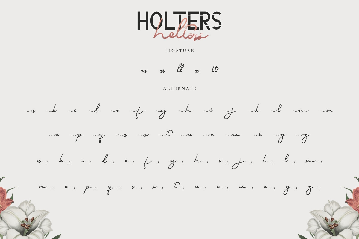 Holters Script Font Holters Script Font