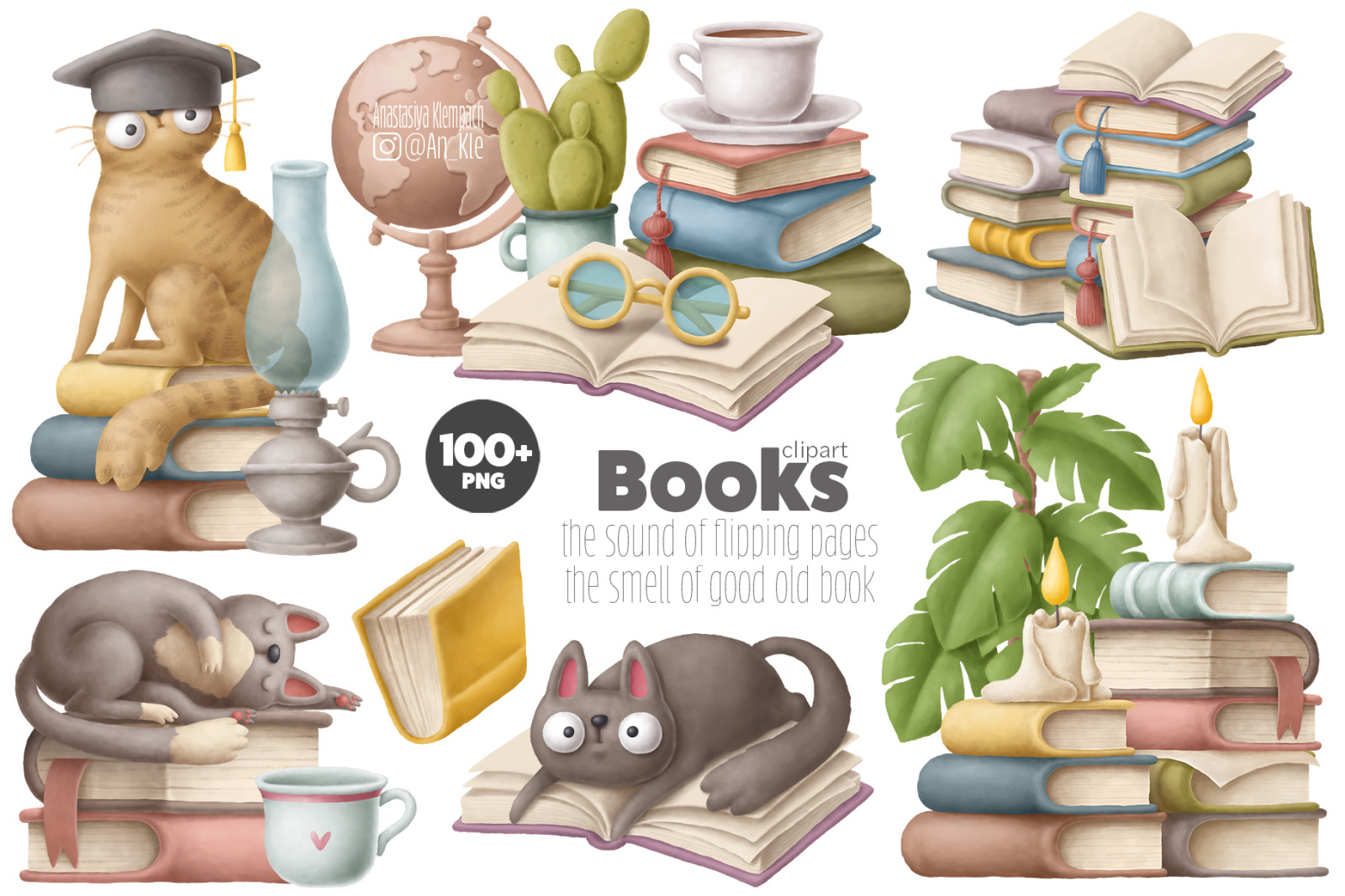 Books clipart bundle