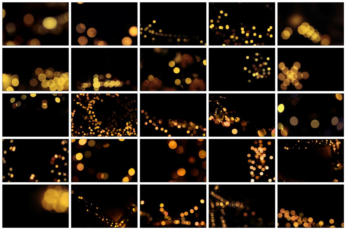 Golden Bokeh Photo Overlay Effects