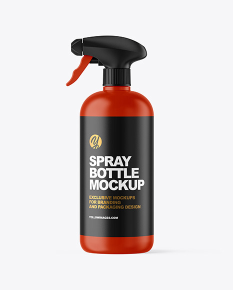 Matte Spray Bottle Mockup