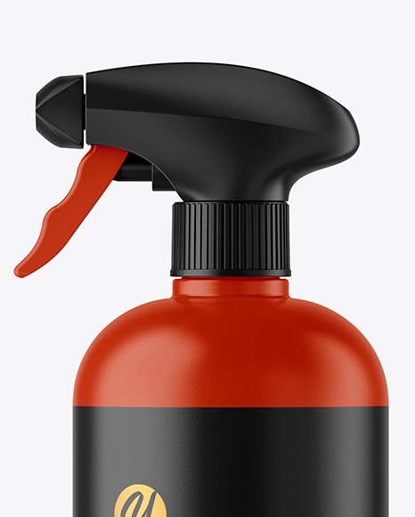 Matte Spray Bottle Mockup