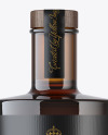 Amber Glass Bottle with Wooden Cap Mockup Amber Glass Bottle with Wooden Cap Mockup