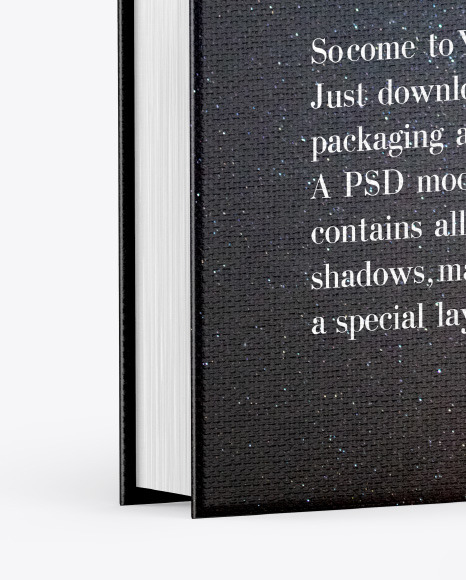 Two Hardcover Books w/ Fabric Covers Mockup