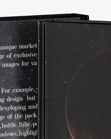 Two Hardcover Books w/ Fabric Covers Mockup