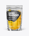 Clear Plastic Pouch w/Dried Mango Mockup