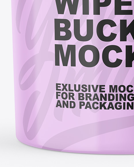 Glossy Wipes Bucket Mockup