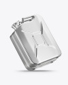 Metallic Fuel Jerrycan Mockup - Half Side View