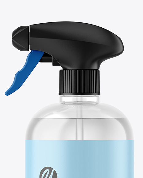 Clear Spray Bottle Mockup