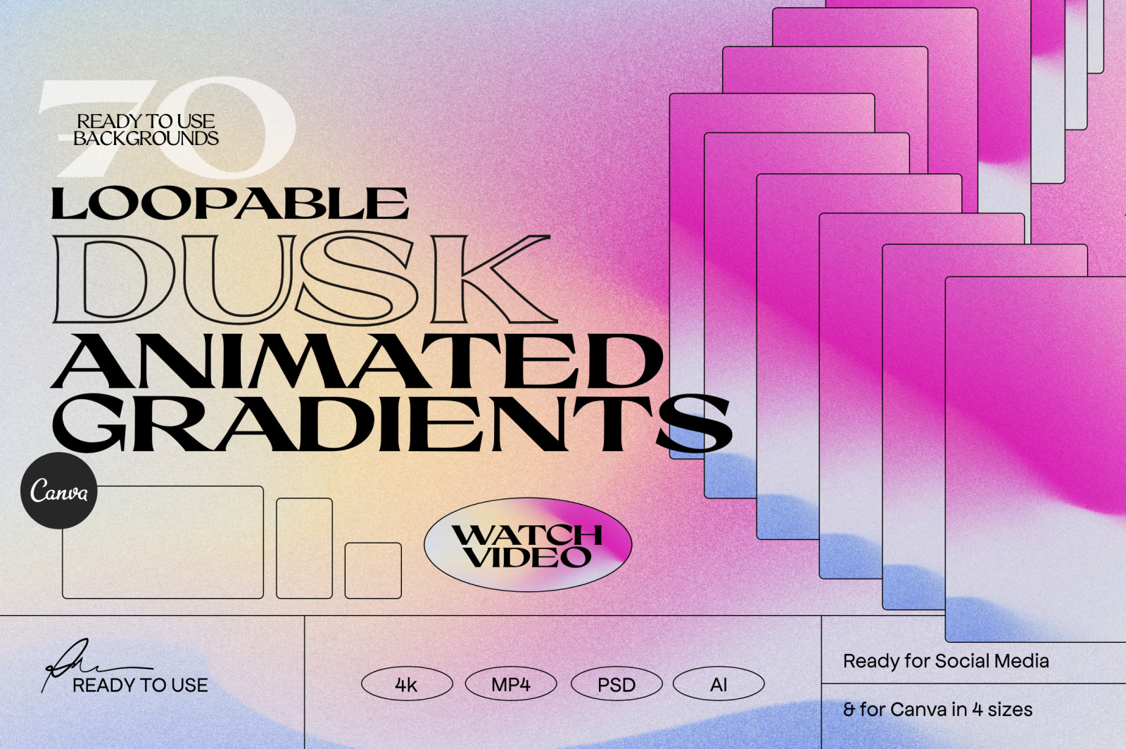 DUSK - Animated Gradients Backgrounds