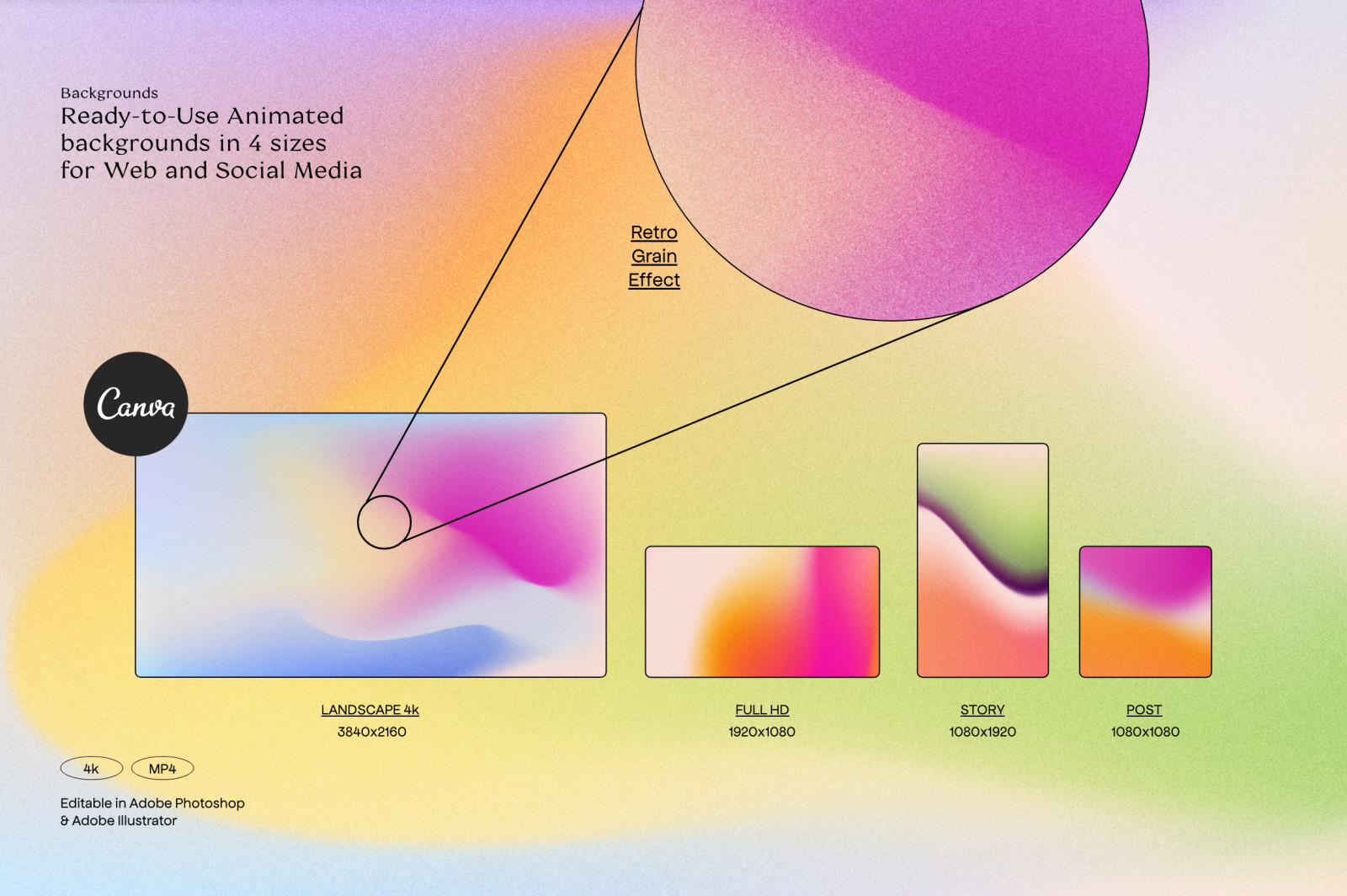 DUSK - Animated Gradients Backgrounds