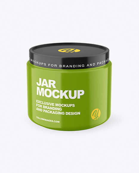 Glossy Cosmetic Jar Mockup - Face mask mockup psd